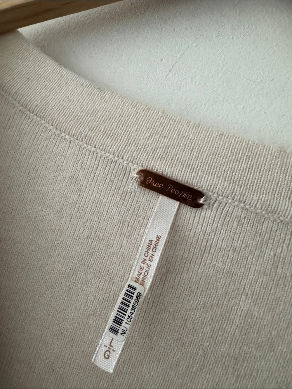 Free People Oversized Uptown Colorblock‎ Pullover Brown and White